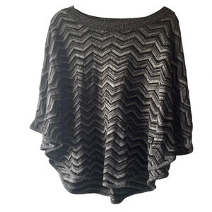 AB Studio Black, White and Gray Cape size Medium